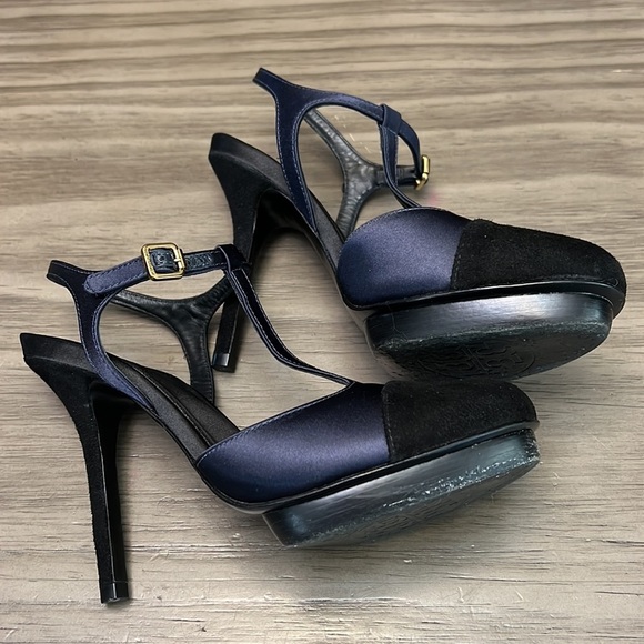 TORY BURCH ROUND TOE MANDY T-STRAP HIGH HEELS SIZE 7 - Picture 15 of 16